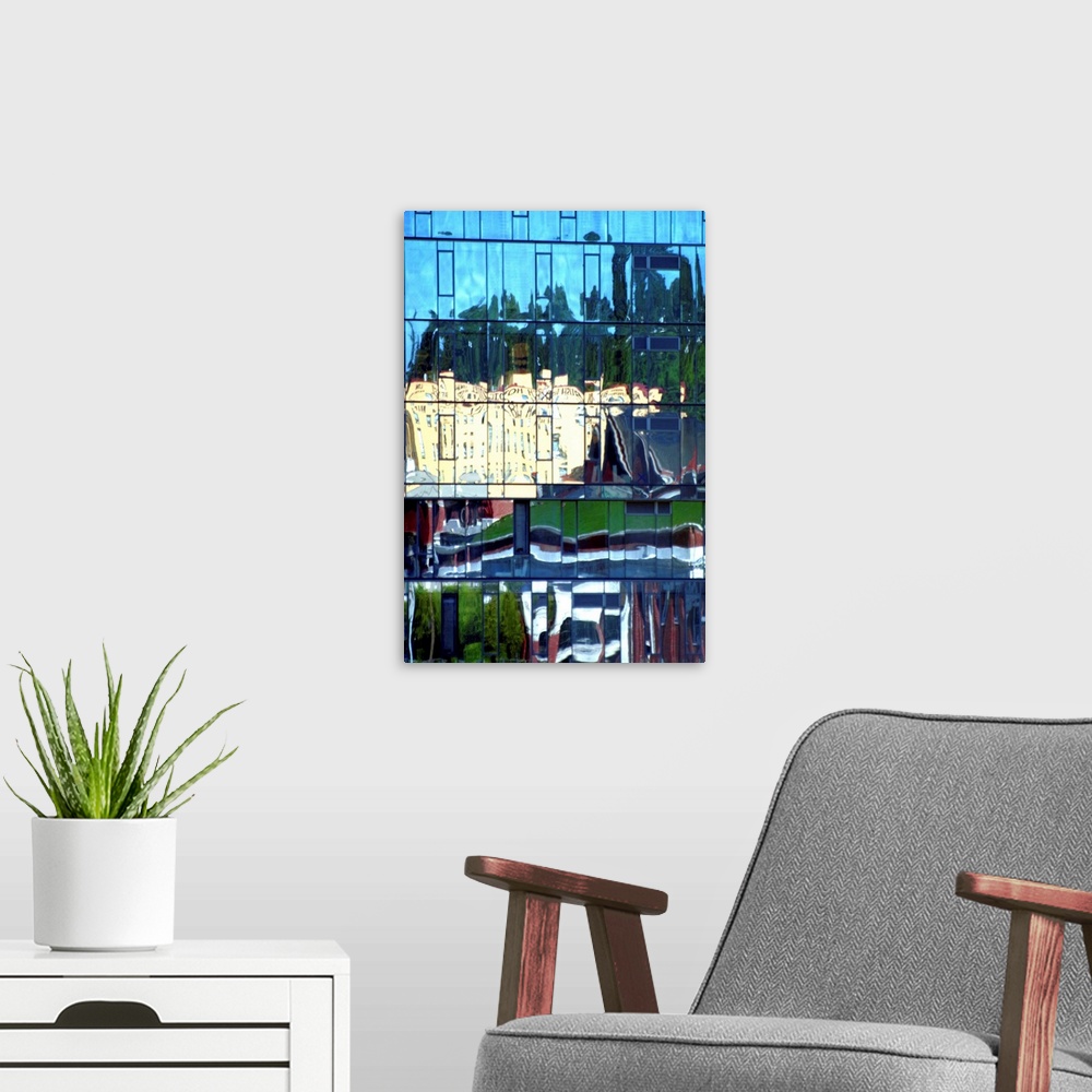 A modern room featuring City Reflections