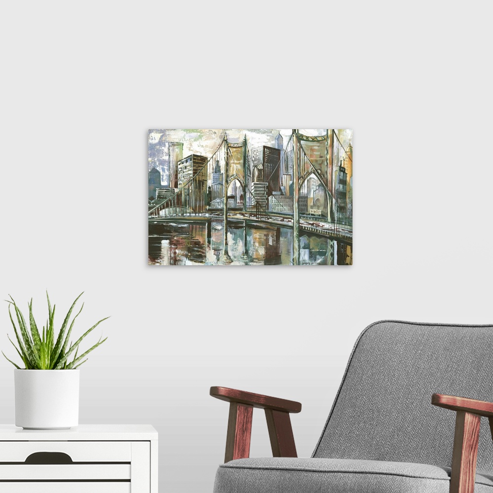 A modern room featuring Cityscape I