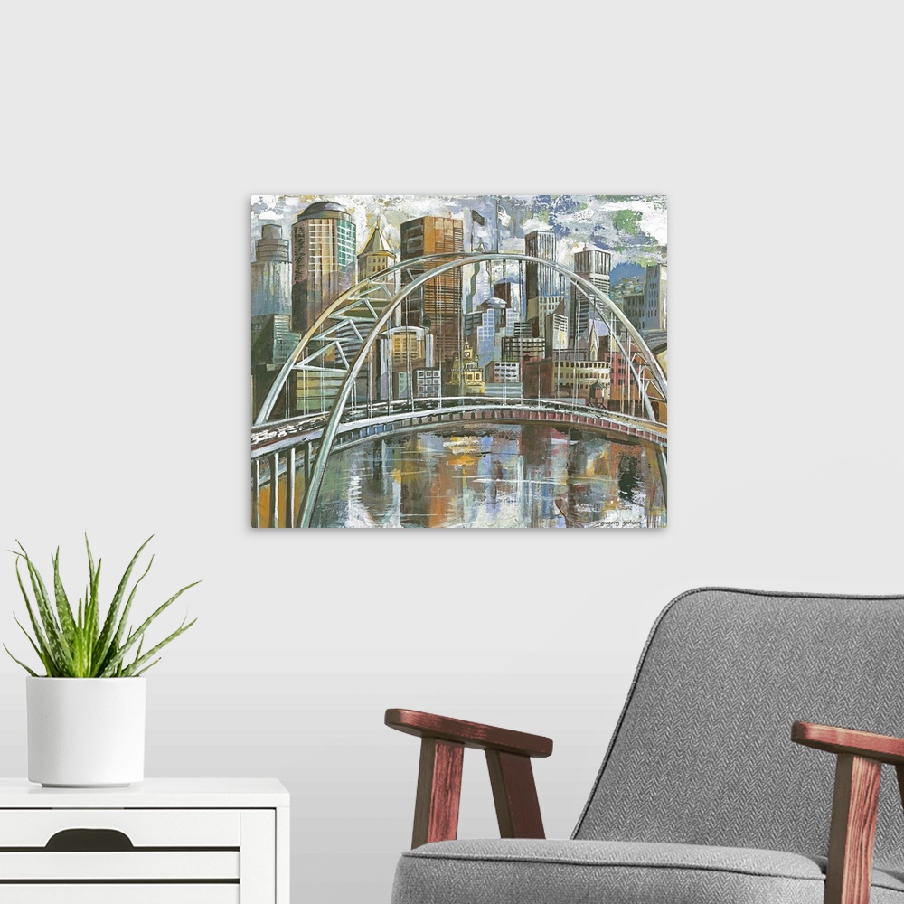 A modern room featuring Cityscape II