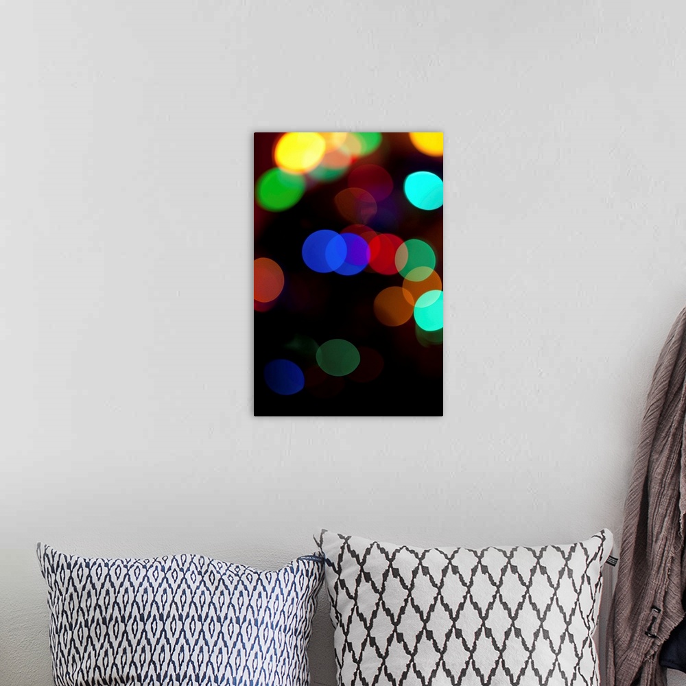 A bohemian room featuring Colorful Bokeh