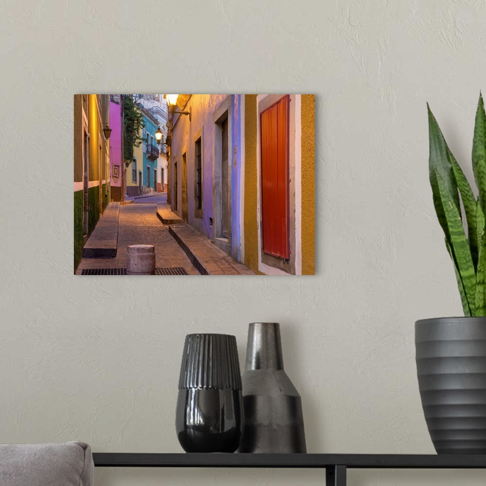 A modern room featuring colorful street scene, Guanajuato, Mexico