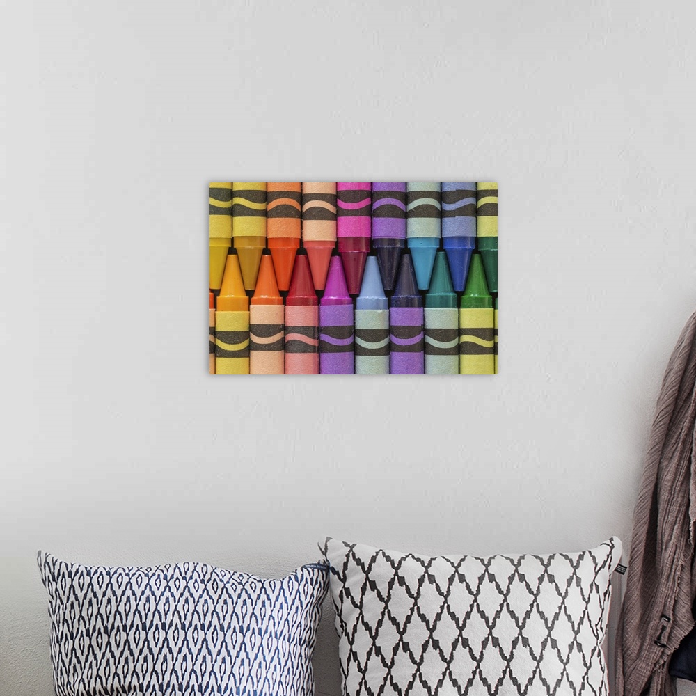 A bohemian room featuring Close up of Crayons