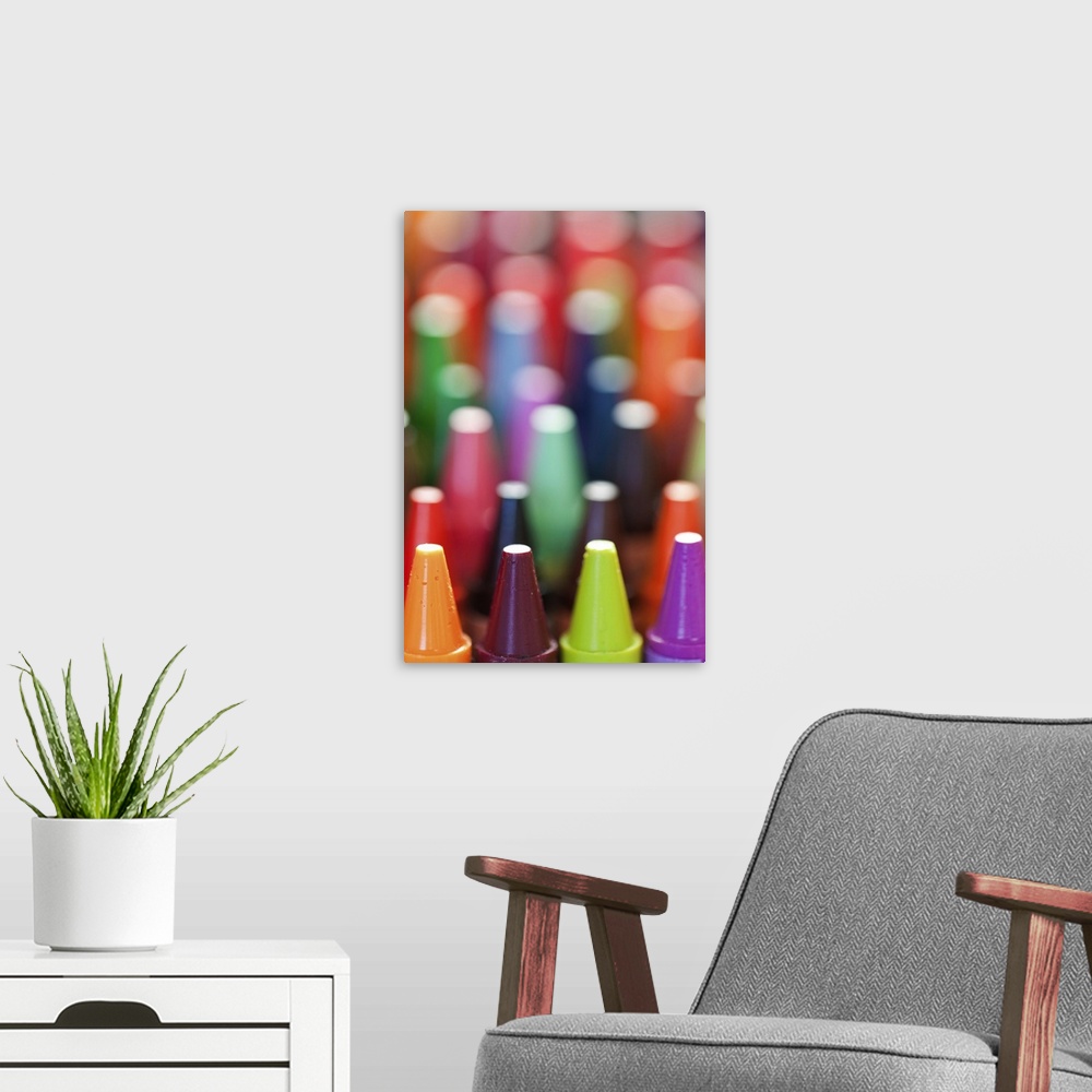 A modern room featuring Crayons - abstract