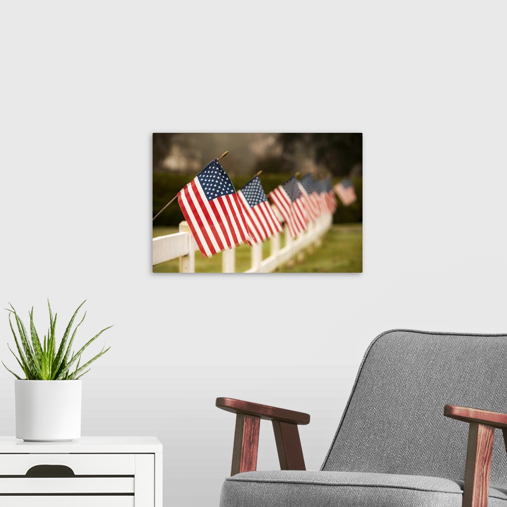 A modern room featuring Flags I