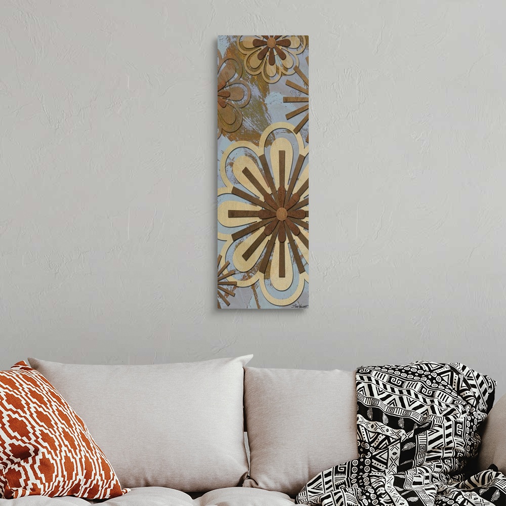 A bohemian room featuring Floral Abstract II