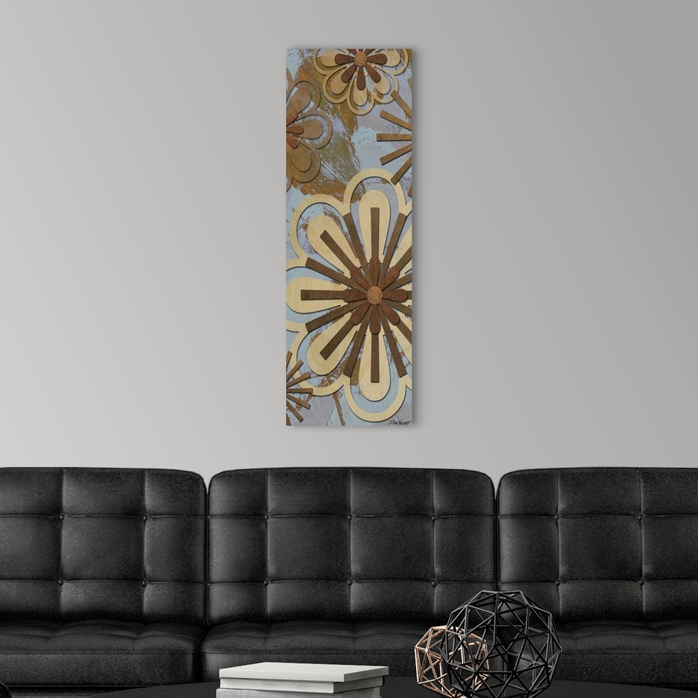 A modern room featuring Floral Abstract II