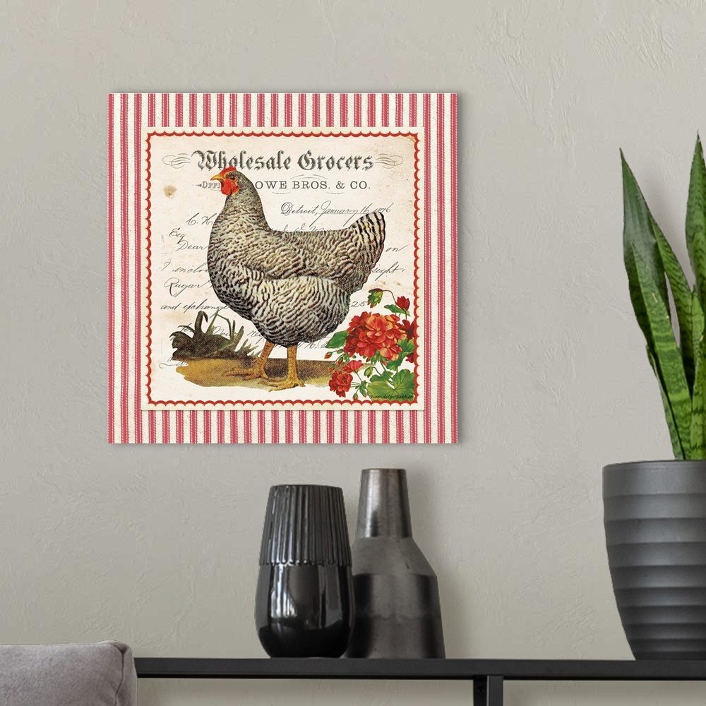 A modern room featuring French Hen