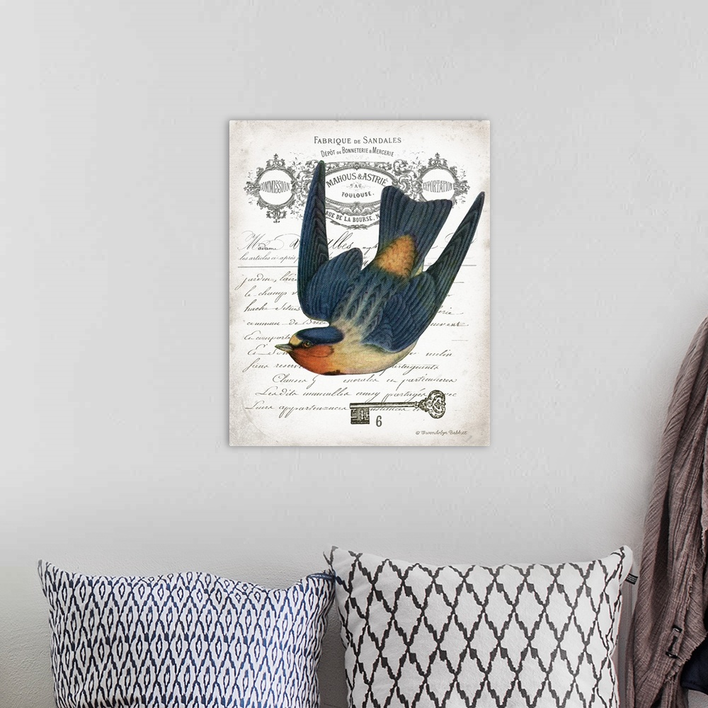 A bohemian room featuring French Swallow I