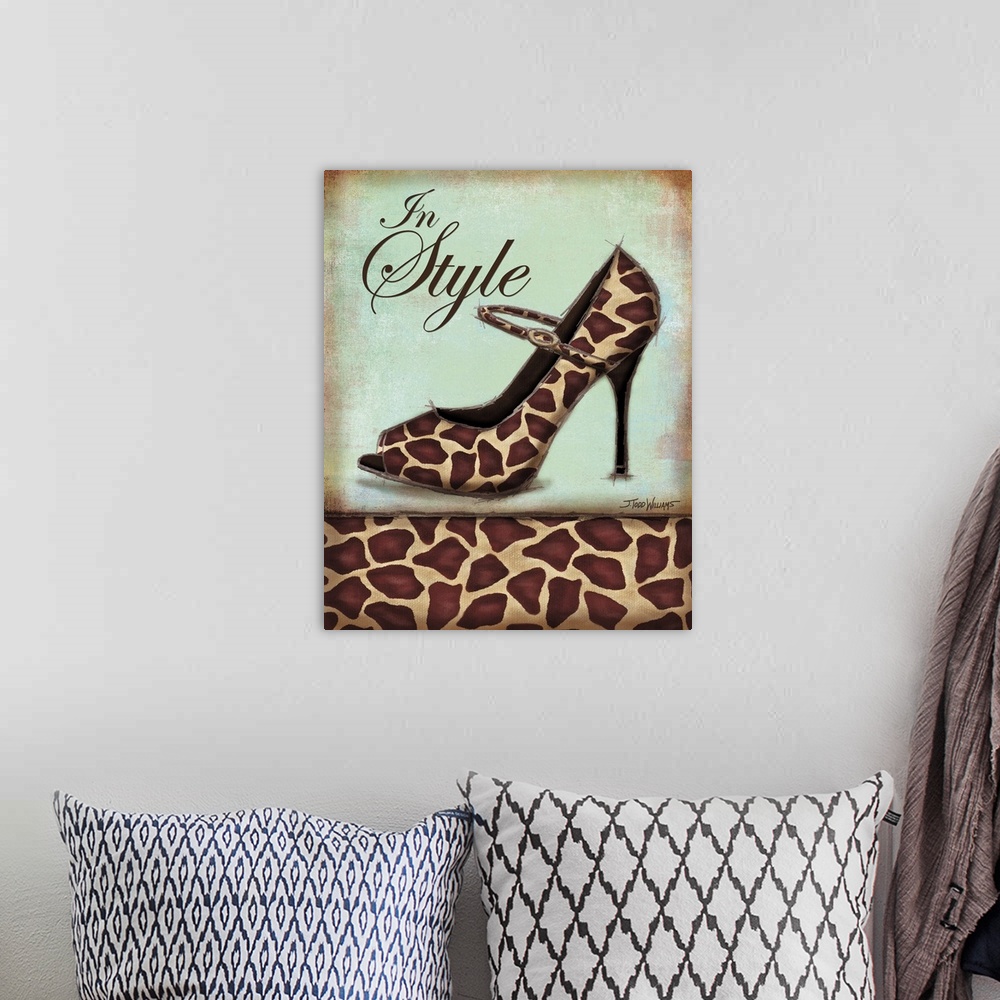 A bohemian room featuring Giraffe Shoe