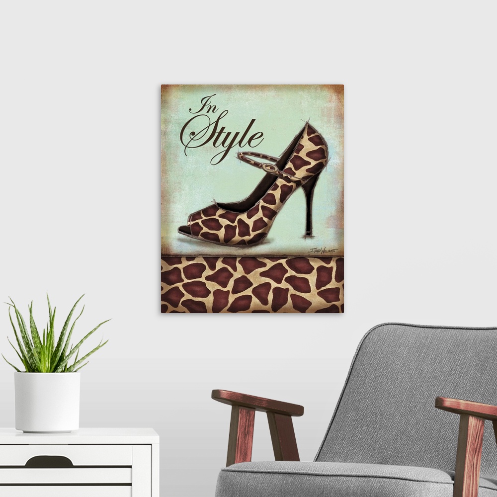 A modern room featuring Giraffe Shoe