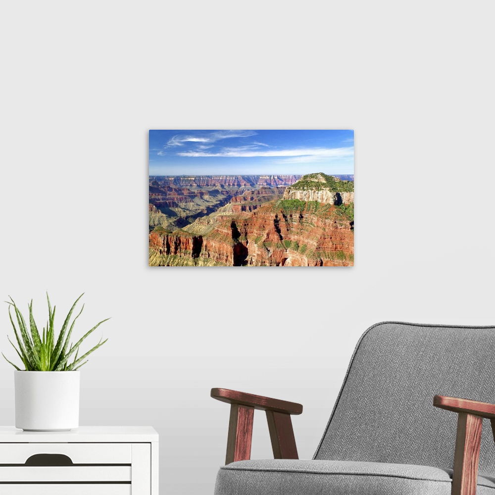 A modern room featuring Grand Canyon Dawn II
