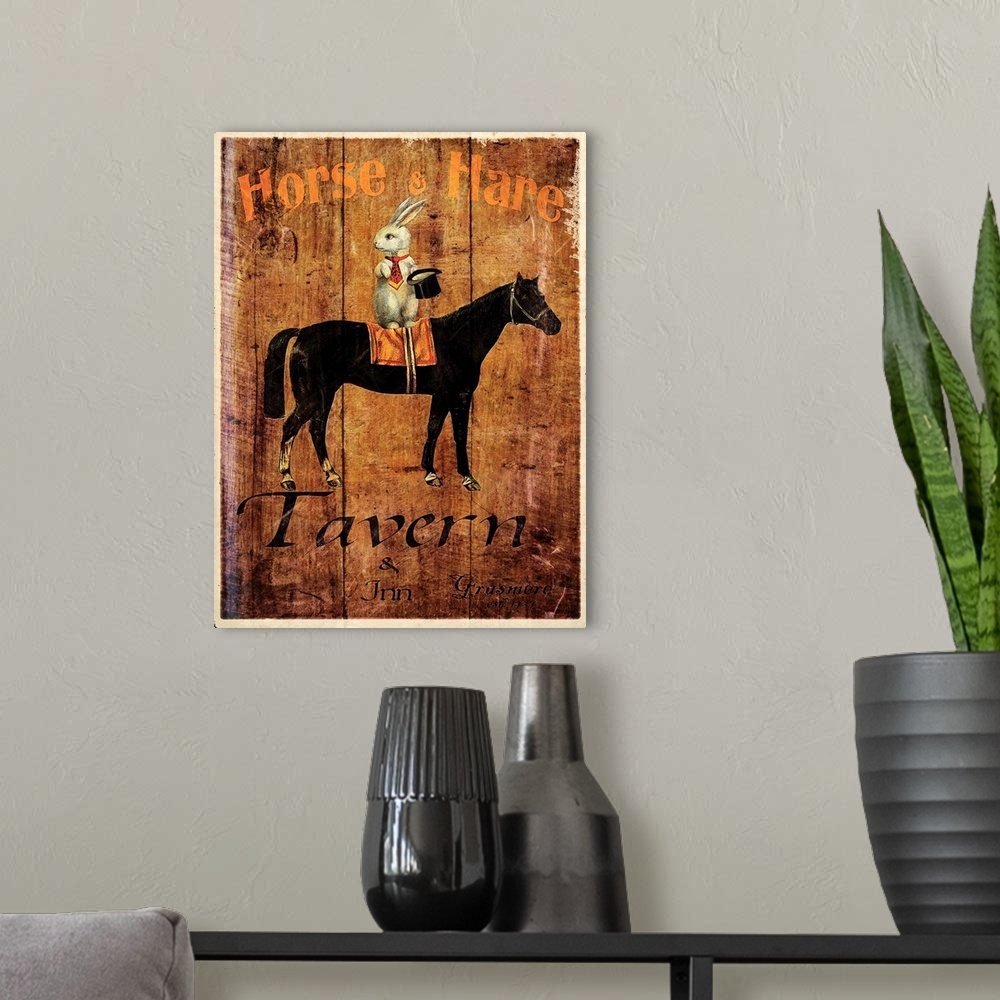 A modern room featuring Horse and Hare Tavern