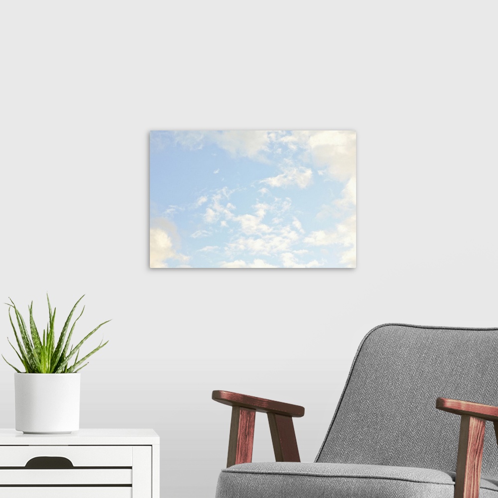 A modern room featuring In the Clouds II