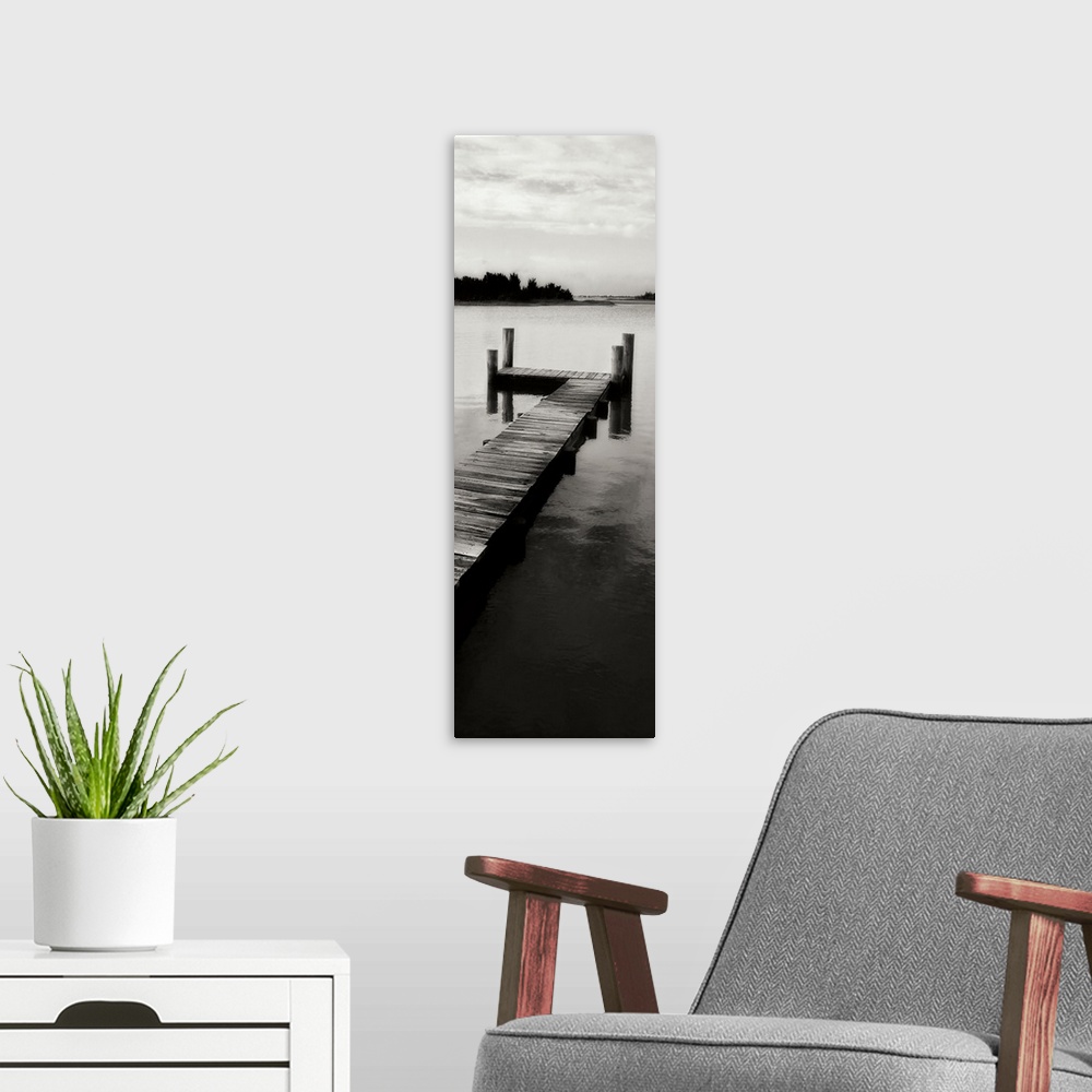 A modern room featuring Lonely Dock VI