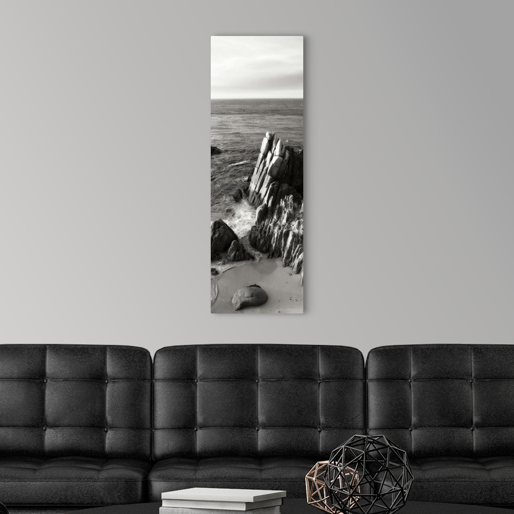 A modern room featuring Lovers Point Panel IV