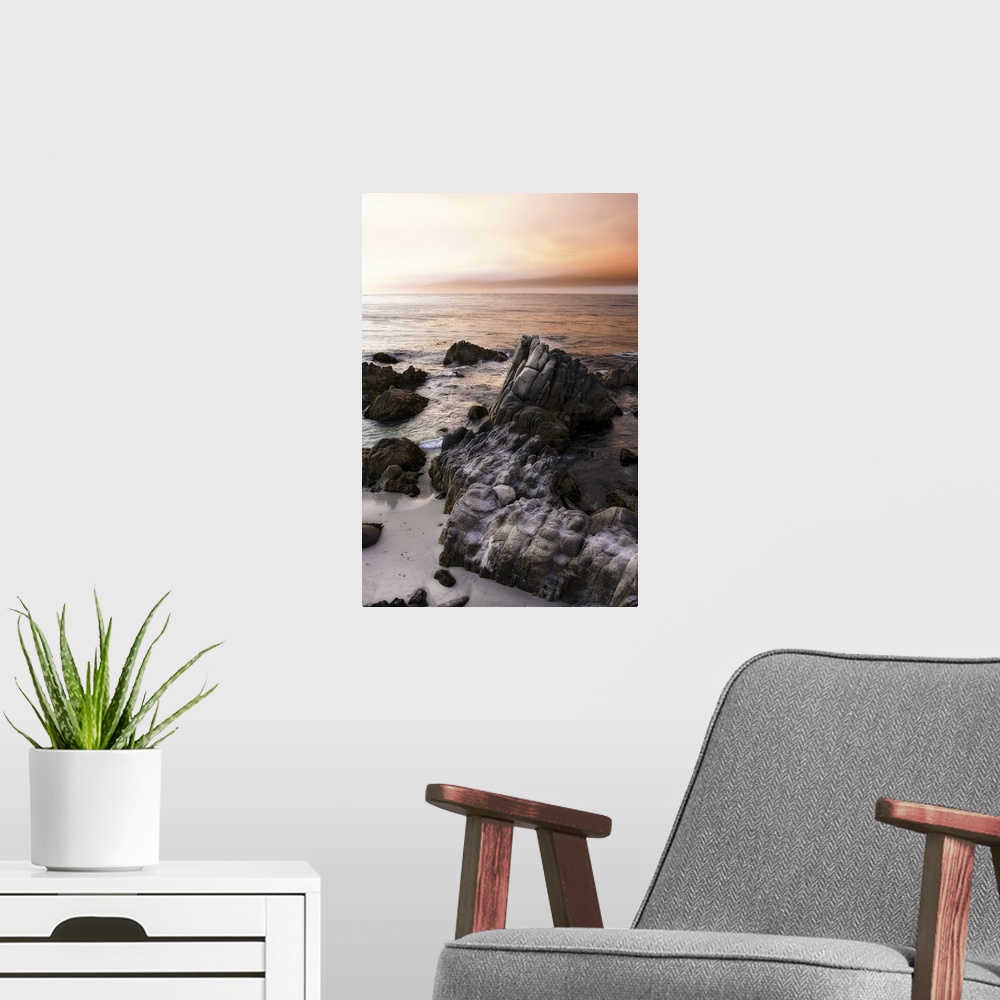 A modern room featuring Lovers Point Sunset 4