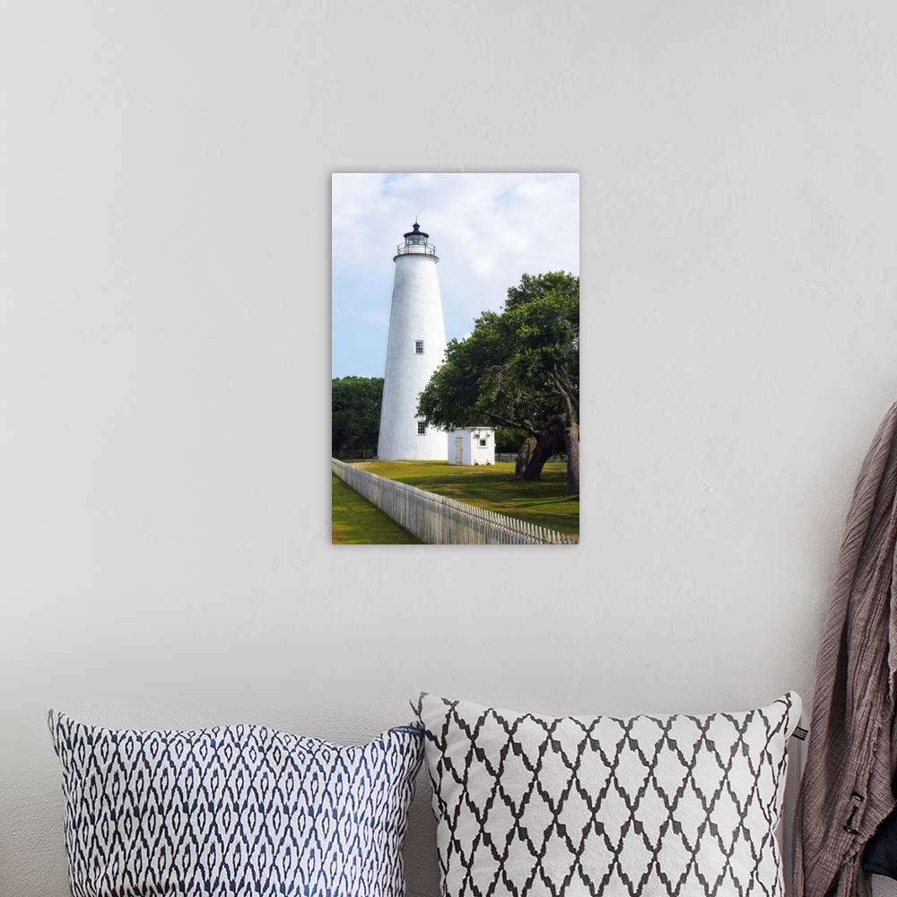 A bohemian room featuring Ocracoke Lighthouse