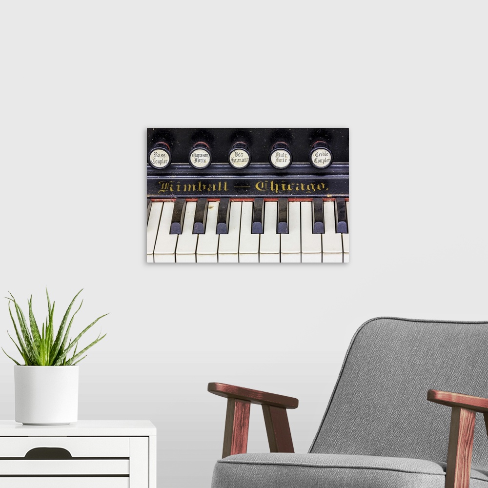 A modern room featuring Organ Keys I