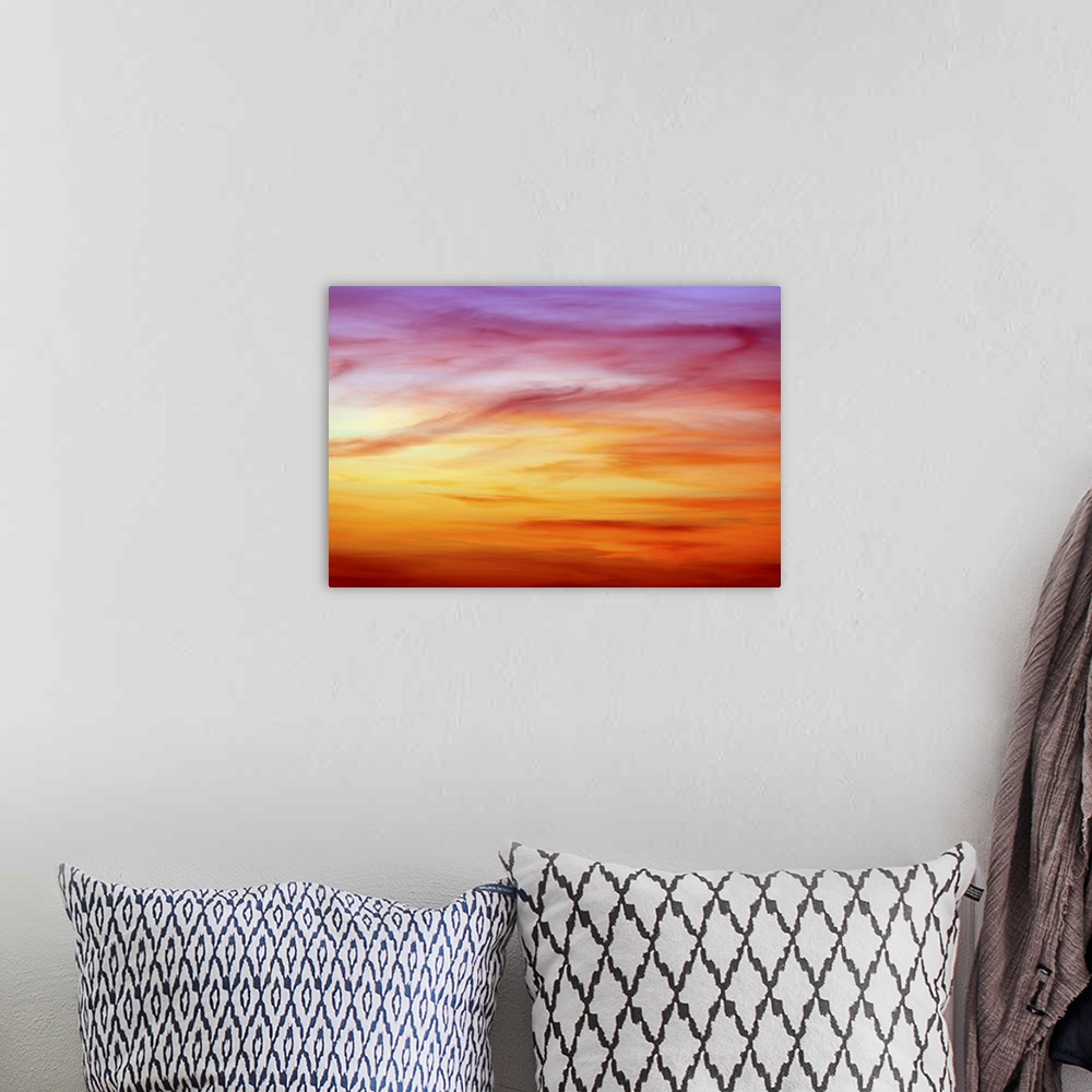 A bohemian room featuring Painted Sky I