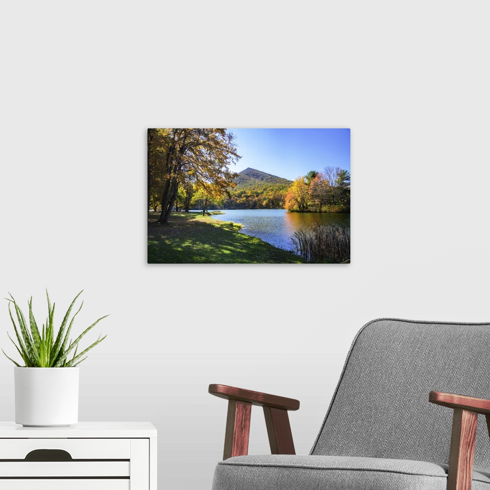 A modern room featuring Peaks Of Otter Lake I