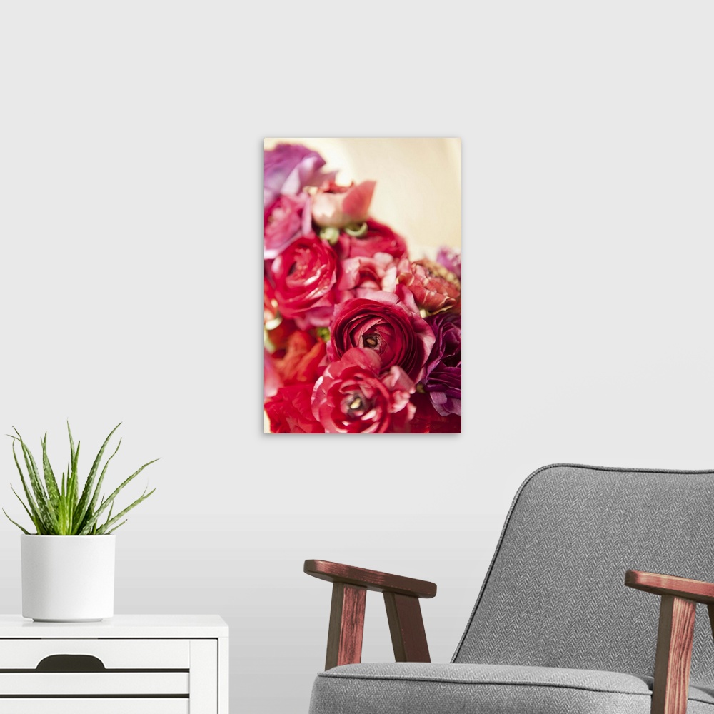A modern room featuring Peony Bouquet I