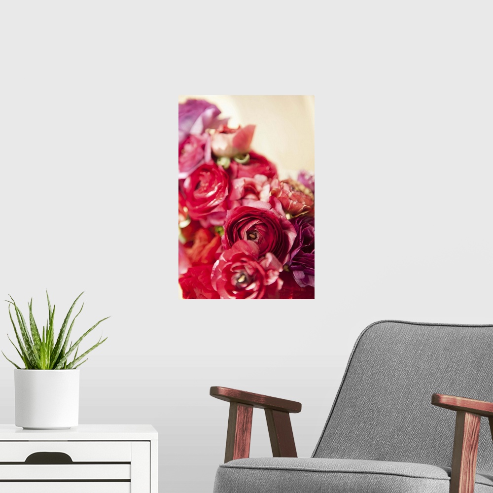 A modern room featuring Peony Bouquet I