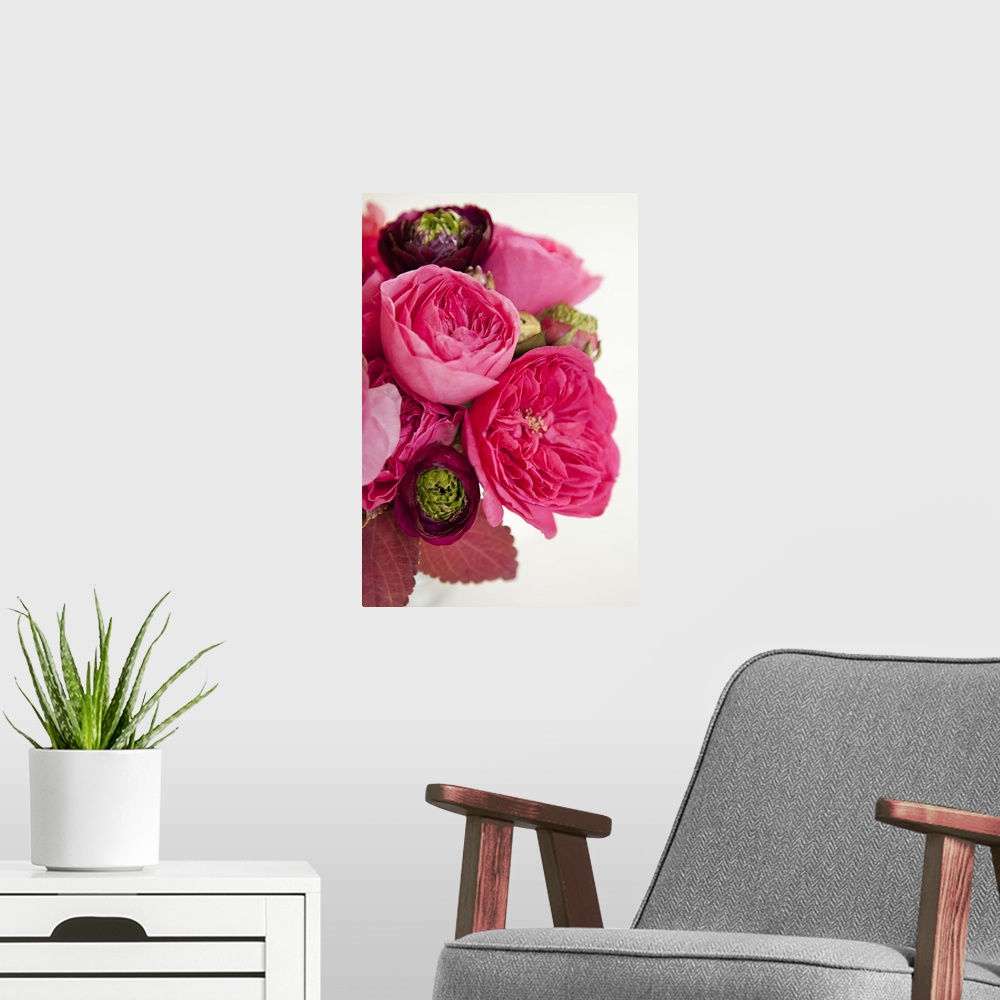 A modern room featuring Peony Bouquet II
