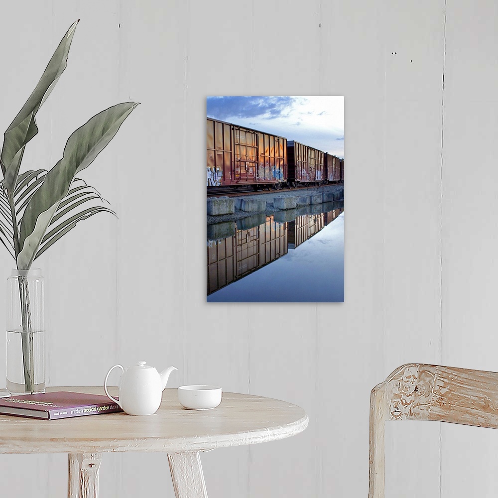 A farmhouse room featuring Rail Art Reflections