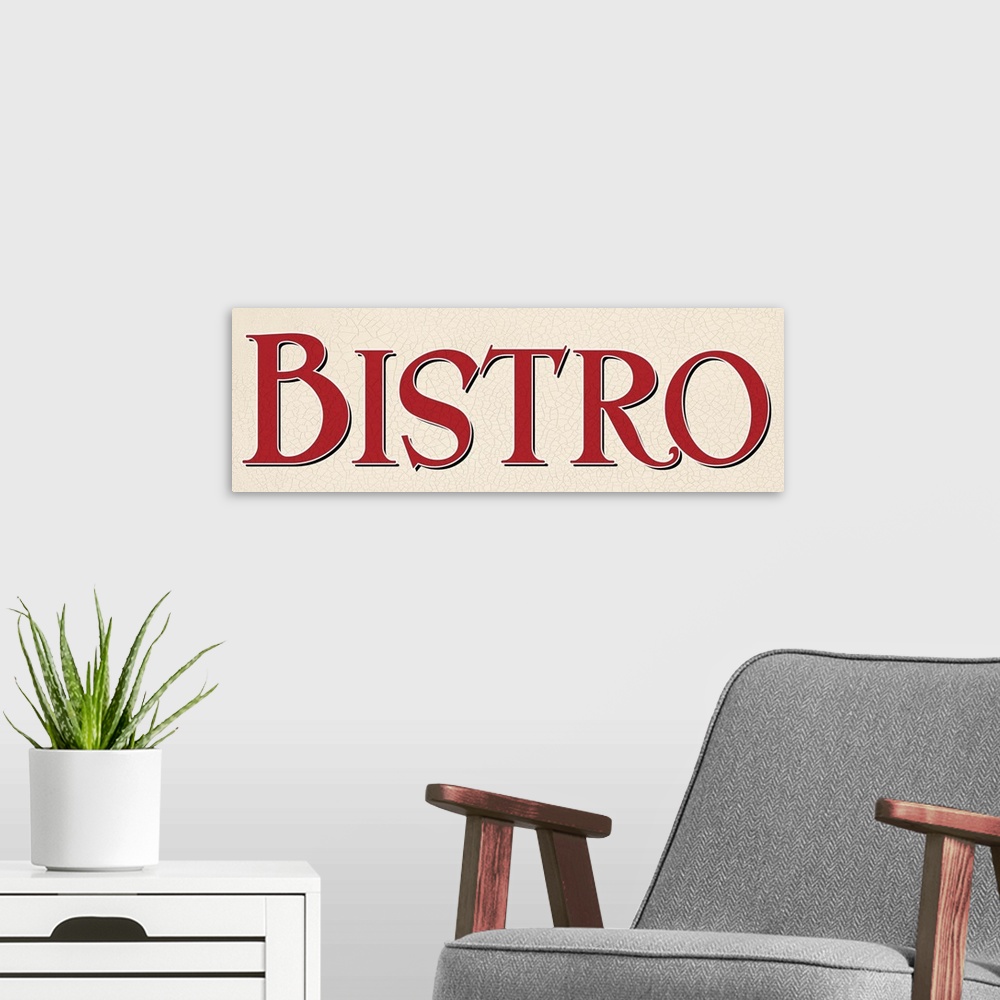 A modern room featuring Red Bistro