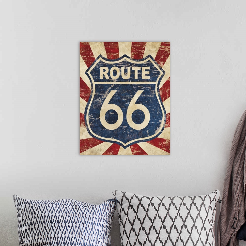 A bohemian room featuring Route 66 I