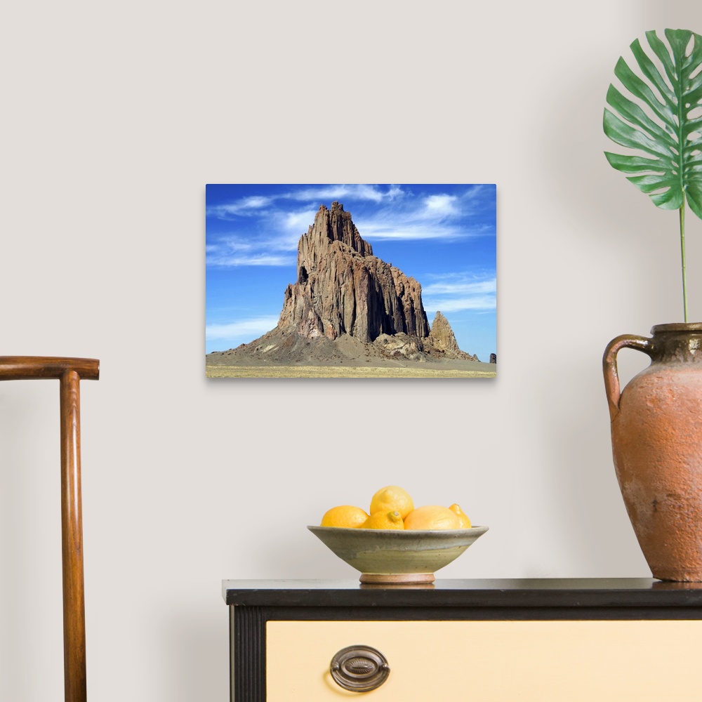 A traditional room featuring Shiprock
