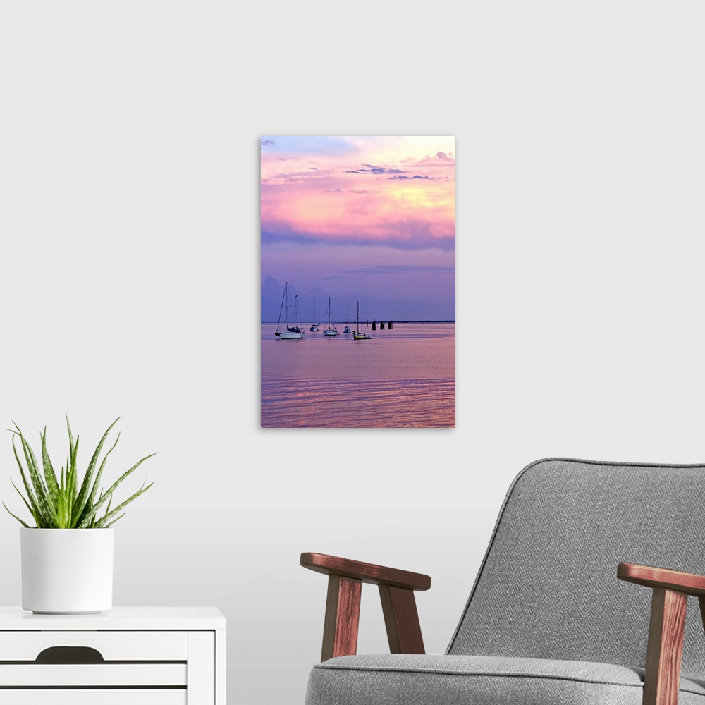 A modern room featuring St. Augustine Harbor Sunset 4