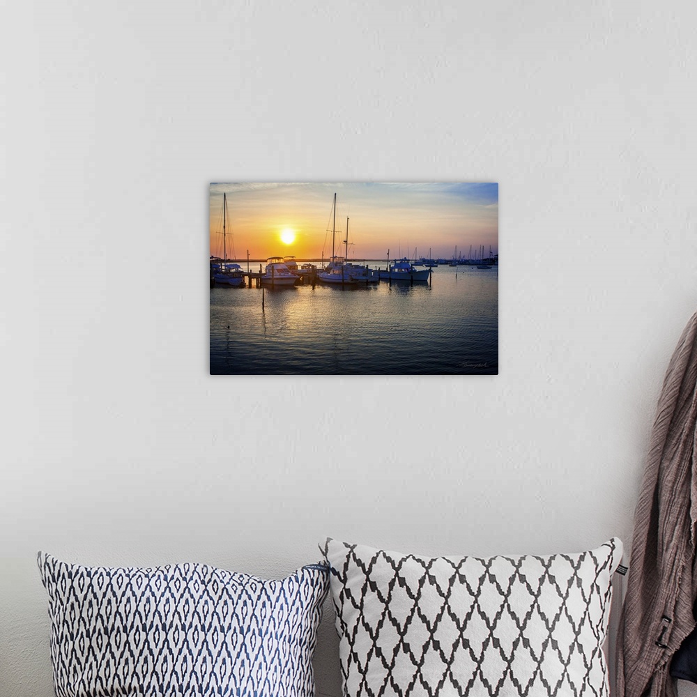 A bohemian room featuring Sunset On The Boats