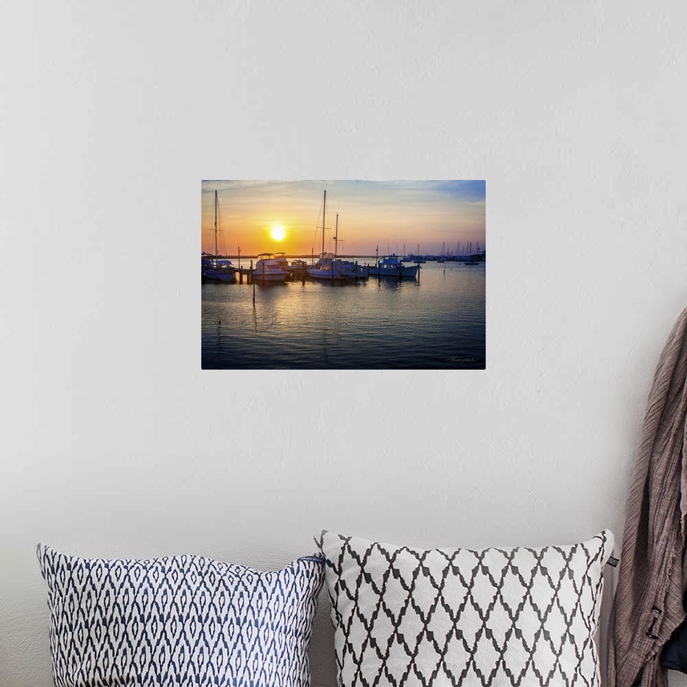 A bohemian room featuring Sunset On The Boats