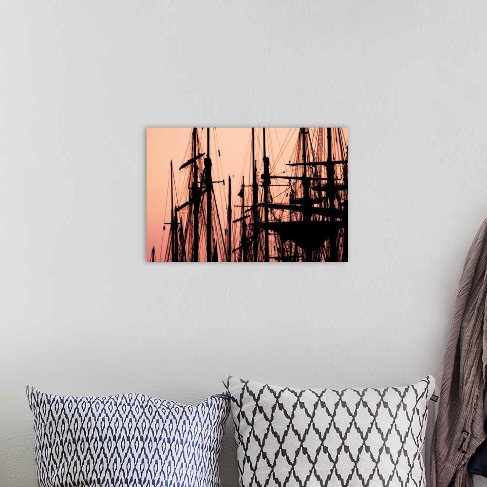 A bohemian room featuring Tall Ships at Sunset 2