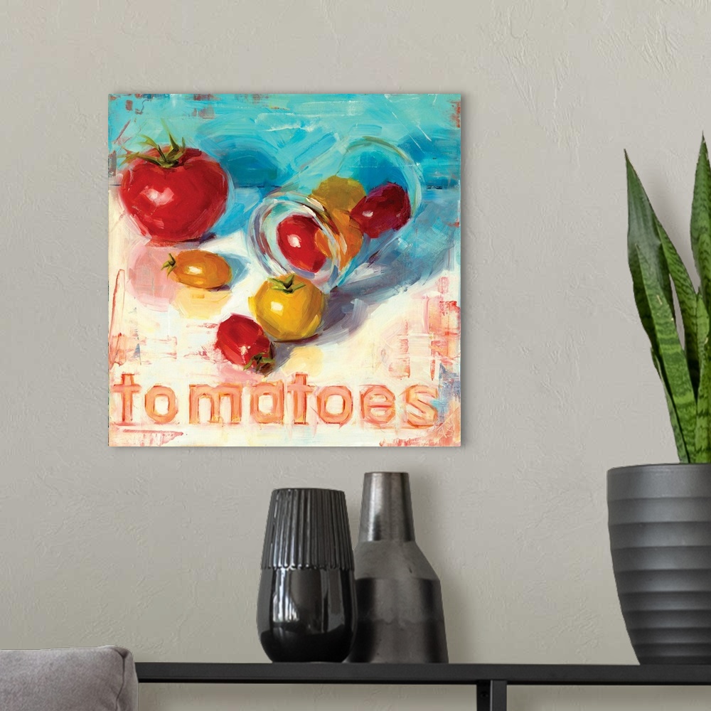A modern room featuring Tomatoes