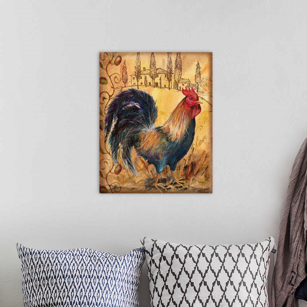 A bohemian room featuring Tuscan Rooster I
