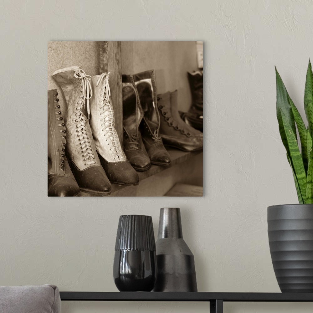 A modern room featuring Vintage Boots