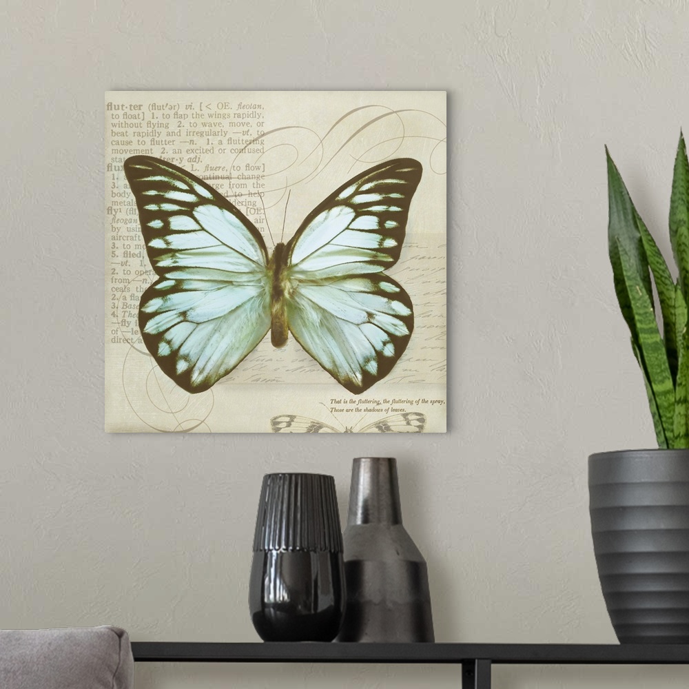 A modern room featuring Vintage Butterfly II