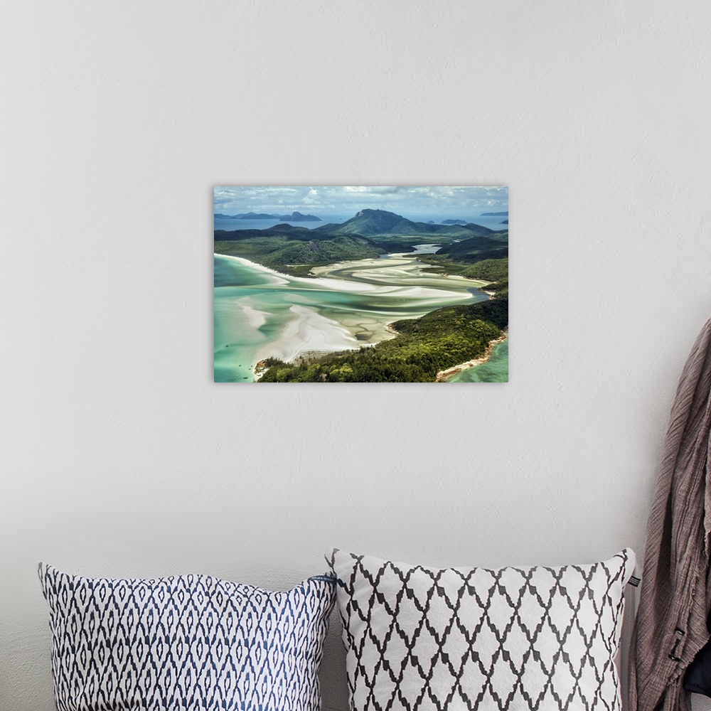 A bohemian room featuring Whitsunday Island and Whitehaven Beach from Above