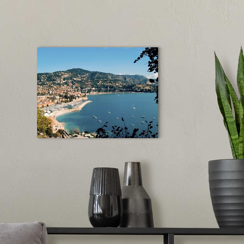 A modern room featuring A charming coastal town of the French Riviera between Nice (France) and Monaco.