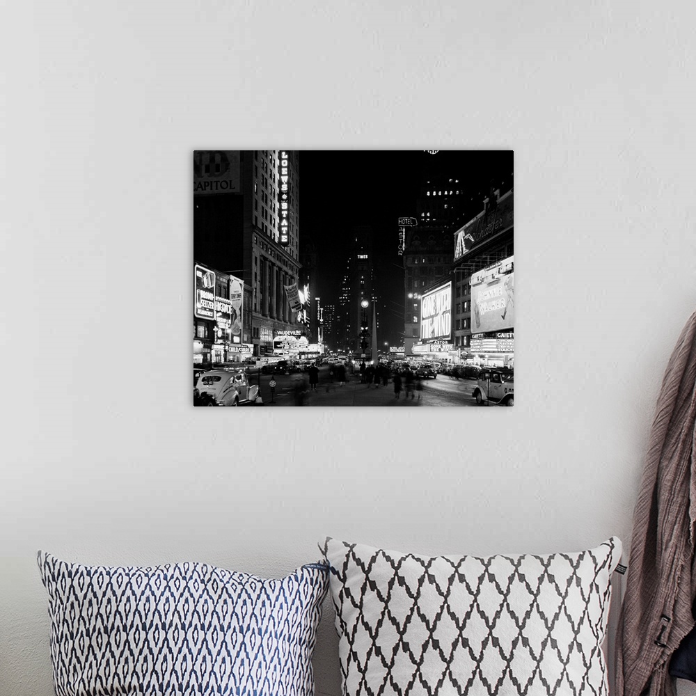 A bohemian room featuring A View Of Times Square At Night