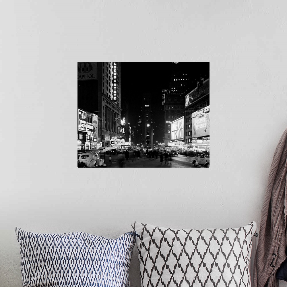 A bohemian room featuring A View Of Times Square At Night