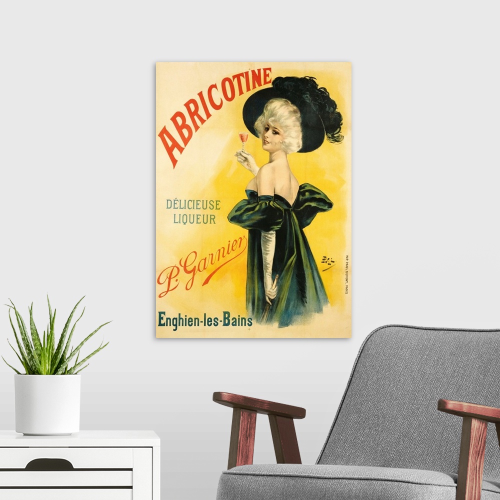 A modern room featuring Abricotine Poster By Pal