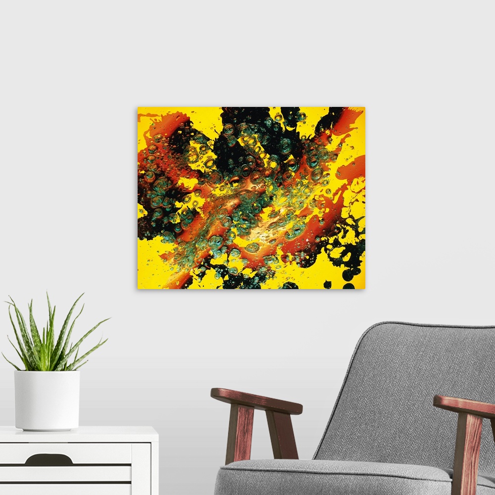 A modern room featuring Abstract background, acrylic object