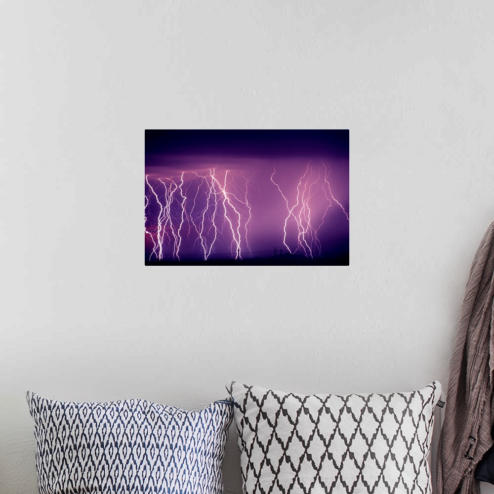 A bohemian room featuring Abundance Of Lightning Strikes Near Tucson