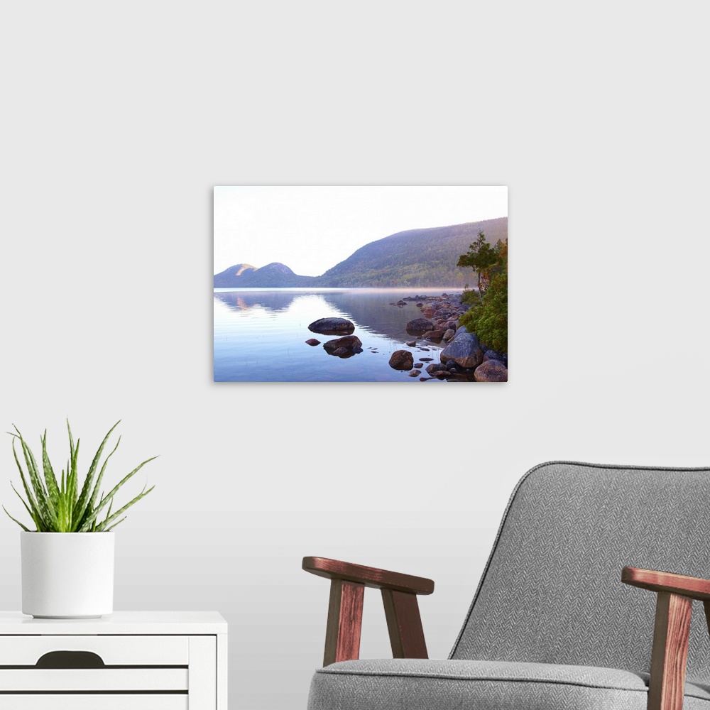 A modern room featuring Acadia National Park