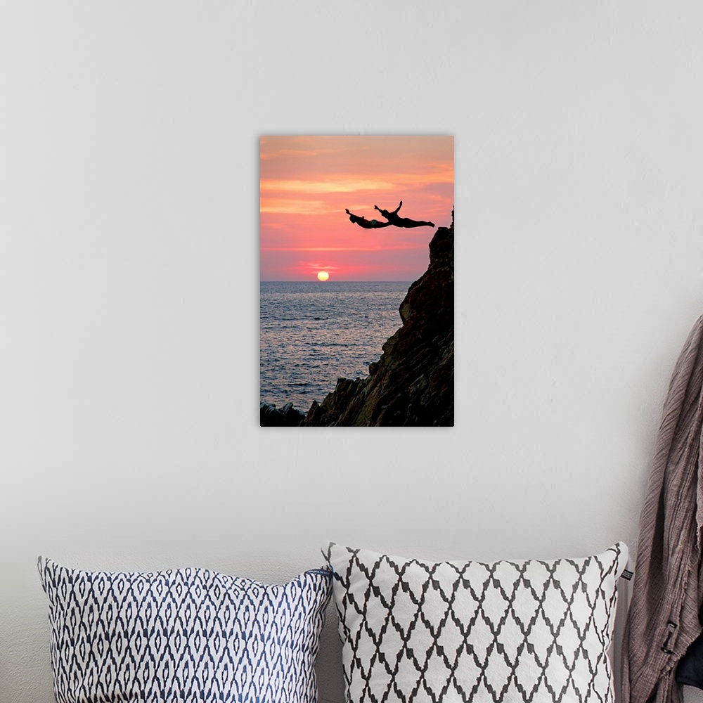 A bohemian room featuring Acapulco Cliff Divers At Sunset