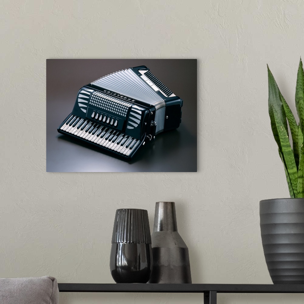 A modern room featuring Accordion
