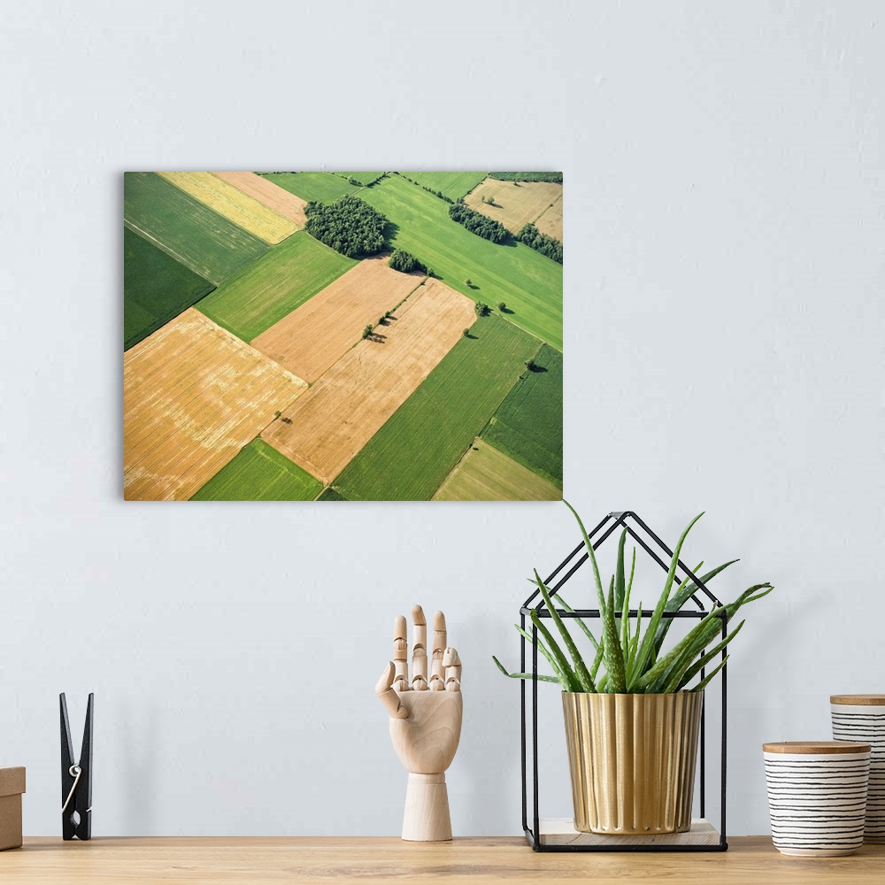 A bohemian room featuring Aerial View, Agricultural Fields